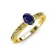 3 - Janina Classic Oval Cut Blue Sapphire Solitaire Engagement Ring 