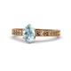 1 - Janina Classic Oval Cut Aquamarine Solitaire Engagement Ring 