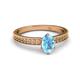 2 - Janina Classic Oval Cut Blue Topaz Solitaire Engagement Ring 
