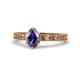 1 - Janina Classic Oval Cut Iolite Solitaire Engagement Ring 