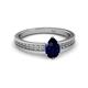 2 - Janina Classic Pear Cut Blue Sapphire Solitaire Engagement Ring 