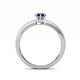 4 - Janina Classic Pear Cut Blue Sapphire Solitaire Engagement Ring 