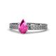1 - Janina Classic Pear Cut Pink Sapphire Solitaire Engagement Ring 