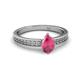 2 - Janina Classic Pear Cut Pink Tourmaline Solitaire Engagement Ring 