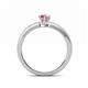4 - Janina Classic Pear Cut Pink Tourmaline Solitaire Engagement Ring 