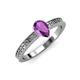 3 - Janina Classic Pear Cut Amethyst Solitaire Engagement Ring 