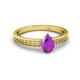 2 - Janina Classic Pear Cut Amethyst Solitaire Engagement Ring 