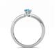 4 - Janina Classic Pear Cut Blue Topaz Solitaire Engagement Ring 