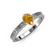 3 - Janina Classic Pear Cut Citrine Solitaire Engagement Ring 