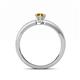 4 - Janina Classic Pear Cut Citrine Solitaire Engagement Ring 