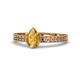 1 - Janina Classic Pear Cut Citrine Solitaire Engagement Ring 