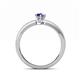 4 - Janina Classic Pear Cut Iolite Solitaire Engagement Ring 