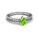 2 - Janina Classic Pear Cut Peridot Solitaire Engagement Ring 