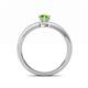 4 - Janina Classic Pear Cut Peridot Solitaire Engagement Ring 