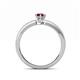 4 - Janina Classic Pear Cut Rhodolite Garnet Solitaire Engagement Ring 