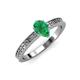 3 - Janina Classic Pear Cut Emerald Solitaire Engagement Ring 