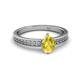 2 - Janina Classic Pear Cut Yellow Sapphire Solitaire Engagement Ring 