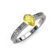 3 - Janina Classic Pear Cut Yellow Sapphire Solitaire Engagement Ring 