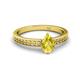 2 - Janina Classic Pear Cut Yellow Sapphire Solitaire Engagement Ring 