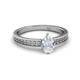 2 - Janina Classic Pear Cut White Sapphire Solitaire Engagement Ring 