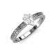 3 - Janina Classic Pear Cut White Sapphire Solitaire Engagement Ring 