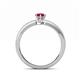 4 - Janina Classic Pear Cut Ruby Solitaire Engagement Ring 