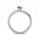4 - Janina Classic Pear Cut London Blue Topaz Solitaire Engagement Ring 