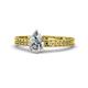 1 - Janina Classic Pear Cut Diamond Solitaire Engagement Ring 