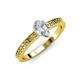 3 - Janina Classic Pear Cut Diamond Solitaire Engagement Ring 