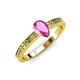 3 - Janina Classic Pear Cut Pink Sapphire Solitaire Engagement Ring 