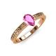 3 - Janina Classic Pear Cut Pink Sapphire Solitaire Engagement Ring 