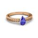 2 - Janina Classic Pear Cut Tanzanite Solitaire Engagement Ring 