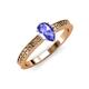 3 - Janina Classic Pear Cut Tanzanite Solitaire Engagement Ring 