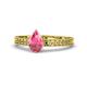 1 - Janina Classic Pear Cut Pink Tourmaline Solitaire Engagement Ring 