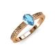 3 - Janina Classic Pear Cut Blue Topaz Solitaire Engagement Ring 