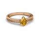 2 - Janina Classic Pear Cut Citrine Solitaire Engagement Ring 