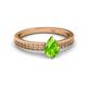 2 - Janina Classic Pear Cut Peridot Solitaire Engagement Ring 