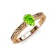 3 - Janina Classic Pear Cut Peridot Solitaire Engagement Ring 