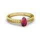 2 - Janina Classic Pear Cut Rhodolite Garnet Solitaire Engagement Ring 