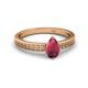 2 - Janina Classic Pear Cut Rhodolite Garnet Solitaire Engagement Ring 