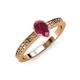 3 - Janina Classic Pear Cut Rhodolite Garnet Solitaire Engagement Ring 