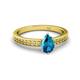 2 - Janina Classic Pear Cut London Blue Topaz Solitaire Engagement Ring 