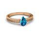 2 - Janina Classic Pear Cut London Blue Topaz Solitaire Engagement Ring 