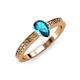 3 - Janina Classic Pear Cut London Blue Topaz Solitaire Engagement Ring 