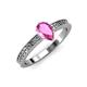 3 - Janina Classic Pear Cut Pink Sapphire Solitaire Engagement Ring 