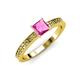 3 - Janina Classic Princess Cut Lab Created Pink Sapphire Solitaire Engagement Ring 