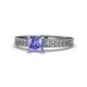 1 - Janina Classic Princess Cut Tanzanite Solitaire Engagement Ring 
