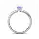 4 - Janina Classic Princess Cut Tanzanite Solitaire Engagement Ring 