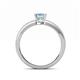 4 - Janina Classic Princess Cut Aquamarine Solitaire Engagement Ring 