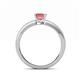 4 - Janina Classic Princess Cut Pink Tourmaline Solitaire Engagement Ring 
